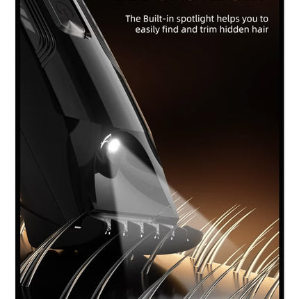 Spark 3 Groin & Body Trimmer Kit for Men, Waterproof,LED Spotlight, Ceramic Blades, Type-C Charging, 4 Adjustable Combs (3mm–12mm), Full Body Grooming Tool-Black