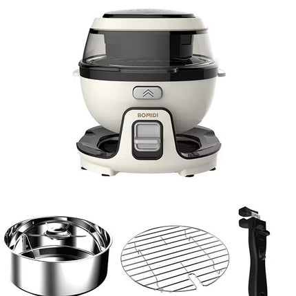 6L Multifunctional Air Fryer Cooking Pot Healthier Oil-Free & Low-Fat Cooking | Sleek Top-Mounted Touch Panel for Effortless Operation | BMD-AF01-WHITE