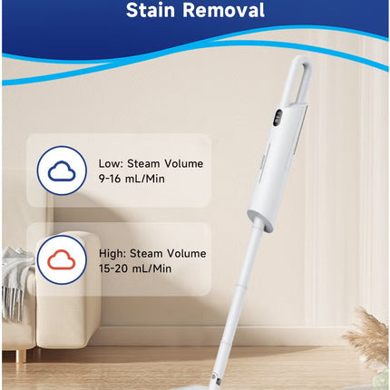 1200W High-Power Steam Mop for Multi-Surface Floors (Wood/Tile/Carpet) with Adjustable Steam, 18s Fast Heating, 380mL Visual Tank & Aromatherapy Function