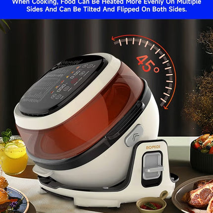 6L Multifunctional Air Fryer Cooking Pot Healthier Oil-Free & Low-Fat Cooking | Sleek Top-Mounted Touch Panel for Effortless Operation | BMD-AF01-WHITE