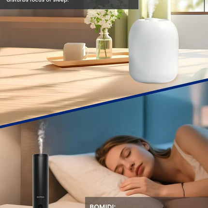 BOMIDI Waterless Aromatherapy Diffuser with 120ML Sandalwood Essential Oil – Smart Bluetooth & Touch Screen Scent Machine for Home, Office & Commercial Use (Venturi Tech, 100m² Coverage), BOMIDI AD02 Black