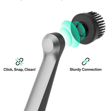 HOTO Wand Cordless Spin Scrubber – 360° Rotating Electric Cleaning Brush with 12 Magnetic Brush Heads, 210-Minute Runtime, IPX7 Waterproof, USB-C Rechargeable