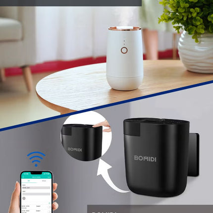 Waterless Aromatherapy Diffuser Nebulizer – 60 mL Essential Oil Diffuser for Home, Office, Spa, Yoga, Bedroom | USB & Bluetooth App Control | Venturi Air Pump, 3‑Speed Mist Modes, Ultra‑Quiet (< 41 dB), AD01-Black