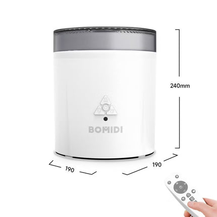 BOMIDI Ultrasonic Humidifier with Aromatherapy & UV Disinfection – 3-Speed Adjustment, 7-Color Light, Remote & Mechanical Control, Auto Shut-Off, Top Fill, Desktop & Bucket Mode - BMD - UH06