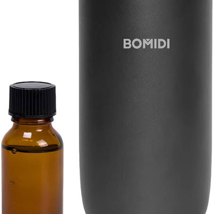 Waterless Nebulizing Aromatherapy Diffuser – Portable Fluid Fine‑Mist Essential Oil Diffuser for Car| USB 5V & Type‑C Rechargeable, 2 000 mAh Battery, Low‑Noise (< 41 dB) Air Mist Machine with 15 mL Cote d’Azur Oil Included, AD03-Black