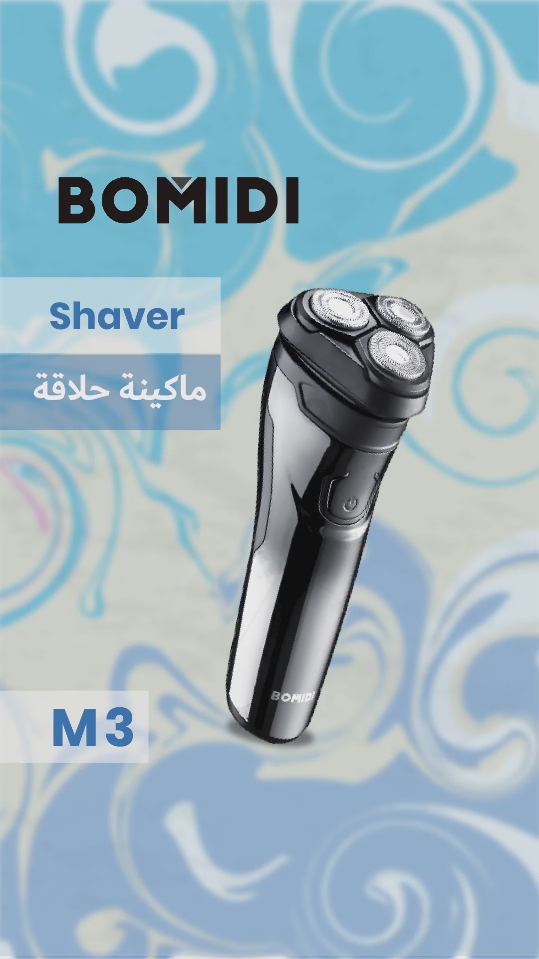 craft Mindful bælte Bomidi M3 Electric Shaver 3D Roating Razors Beard Trimmer Black – Orro Home