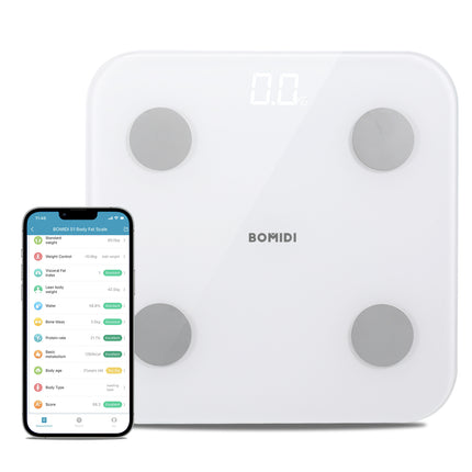 Bomidi S1 Smart Digital Weight Scale LED Display - White - ORRO HOME