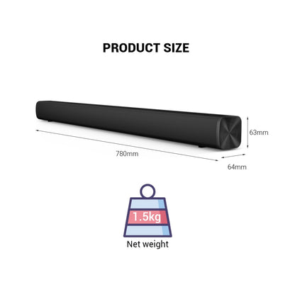 Redmi TV Soundbar Bluetooth Speaker Deep Bass - Black - ORRO HOME