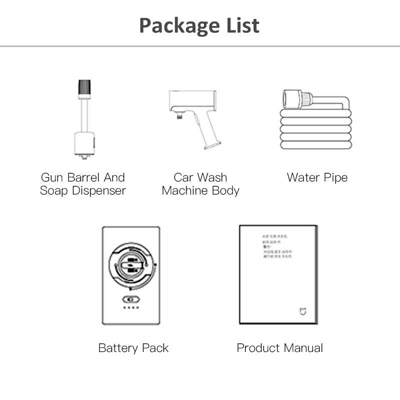 Xiaomi Mijia Wireless High Pressure Car Washer - White - ORRO HOME
