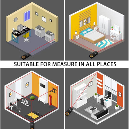 Hoto Smart Laser Measure Digital Tape Measure - Black - ORRO HOME