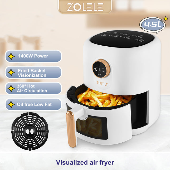 Zolele ZA004 Electric Air Fryer 4.5L Capacity - White - ORRO HOME