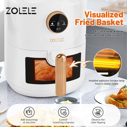 Zolele ZA004 Electric Air Fryer 4.5L Capacity - White - ORRO HOME