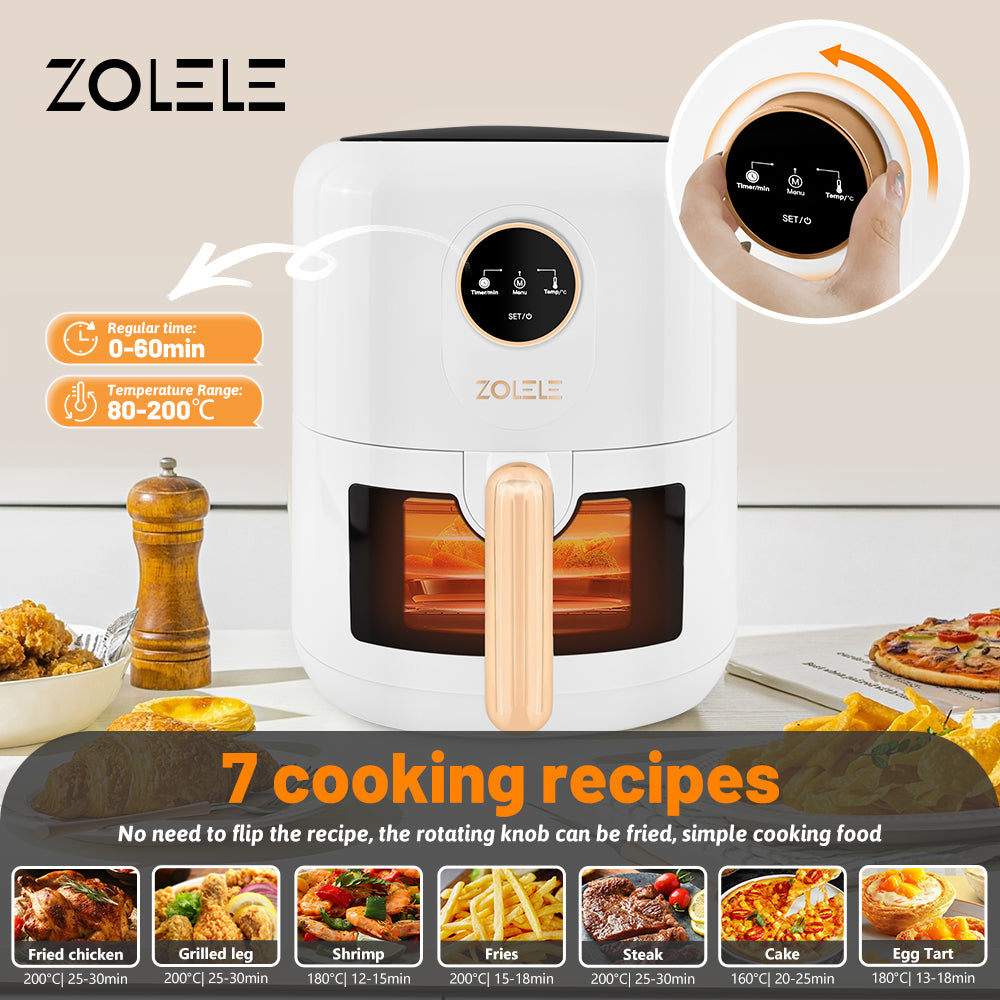 Zolele ZA004 Electric Air Fryer 4.5L Capacity - White - ORRO HOME