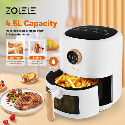 Zolele ZA004 Electric Air Fryer 4.5L Capacity - White - ORRO HOME