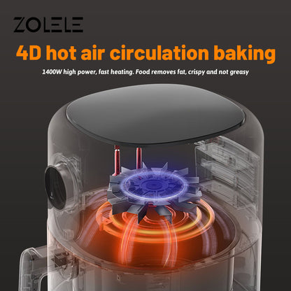 Zolele ZA004 Electric Air Fryer 4.5L Capacity - White - ORRO HOME