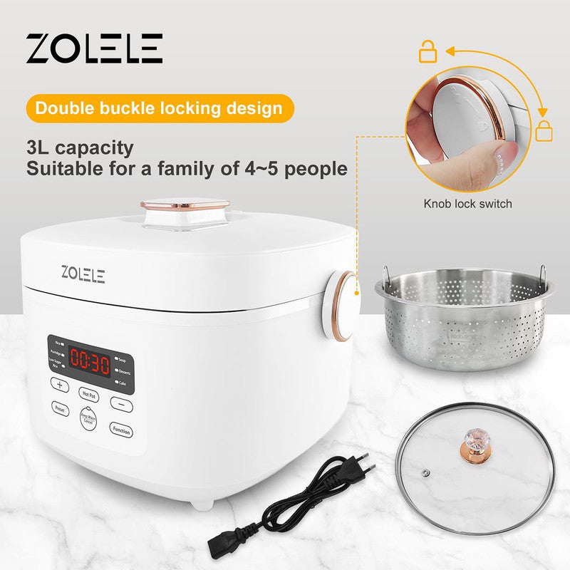 Glass Double Gallbladder Mini Rice Cooker 1 / 2 Single Intelligent  Multifunctional Small Electric Cooker