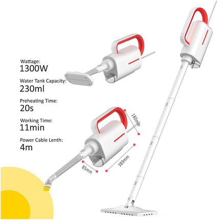 Deerma ZQ610 Multi-function Steam Cleaner - White - ORRO HOME