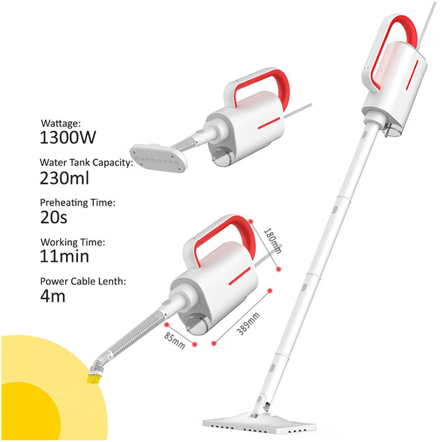 Deerma ZQ610 Multi-function Steam Cleaner - White - ORRO HOME